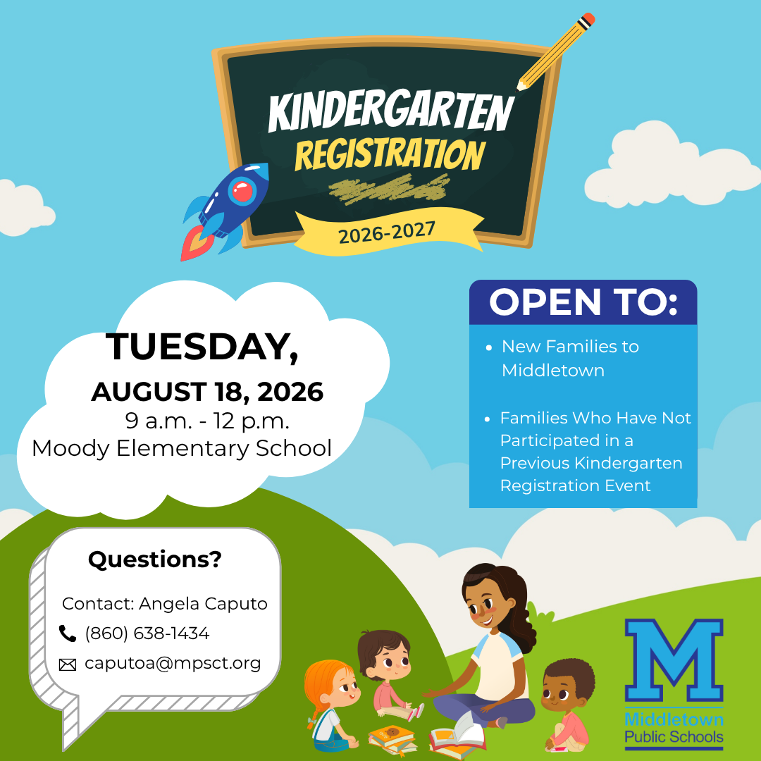 Middletown Public Schools Kindergarten Registration: '26-'27